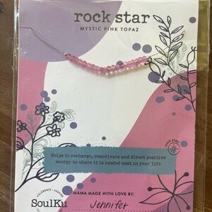 SoulKu Pink Topaz Necklace